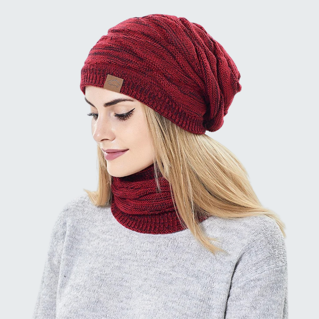 Gorro e Protetor de Pescoço Lã Feminino