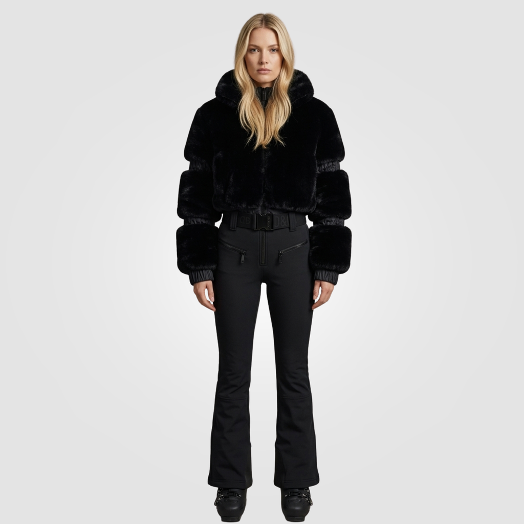 Macacão Feminino Ski Noir Impermeável Térmico Premium Montevie