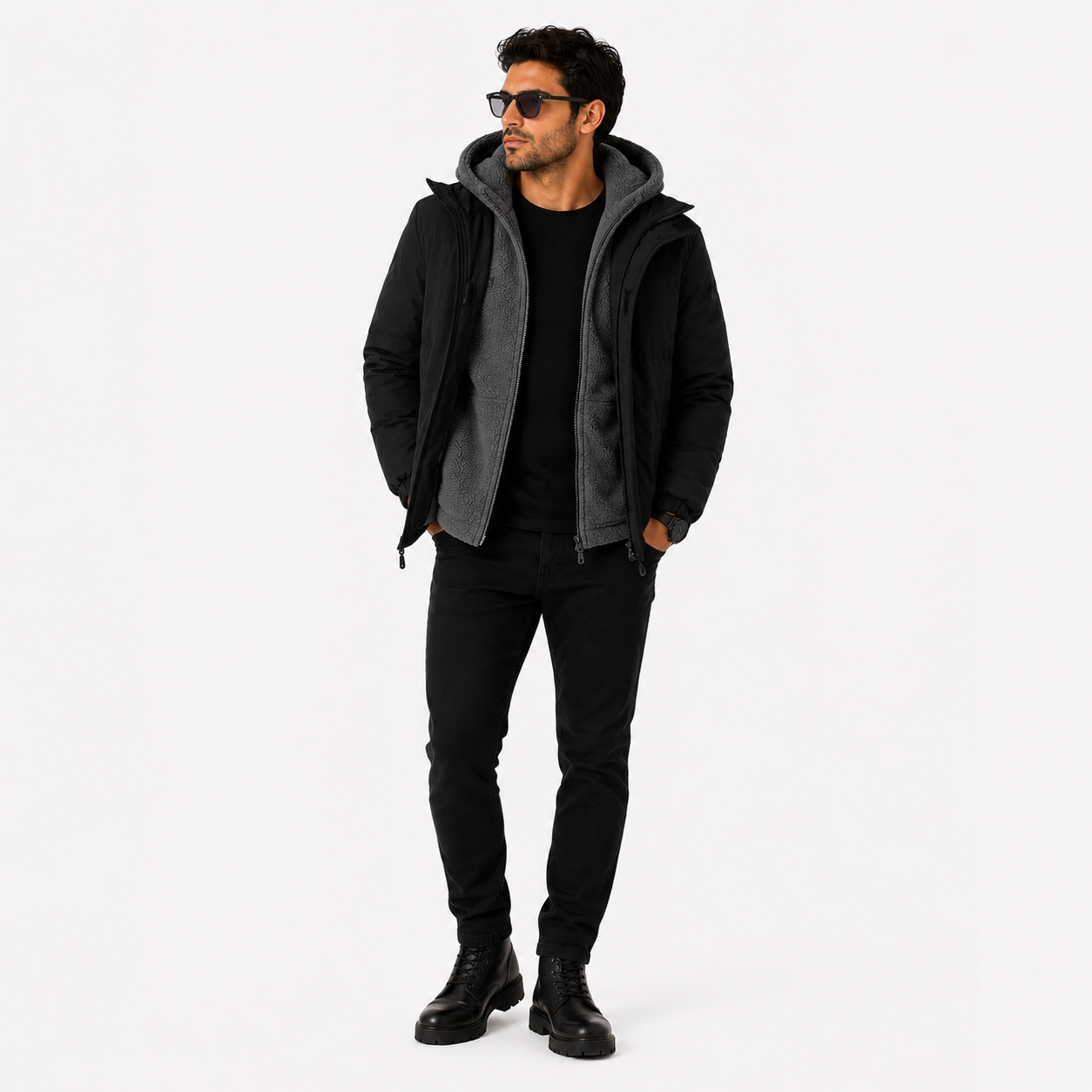 Jaqueta 2 em 1 Masculina Impermeável Fleece Winter Montevie
