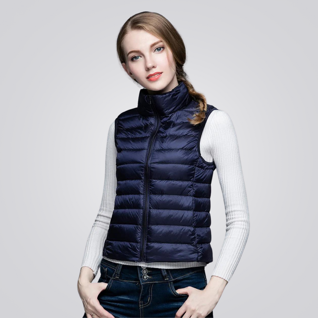 Colete Puffer Feminino Flor Montevie