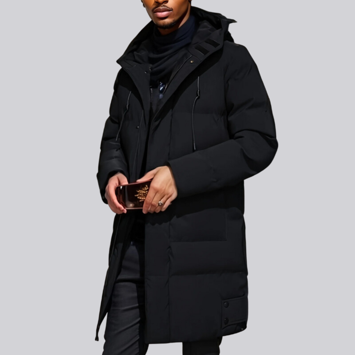 Jaqueta Masculina Puffer Longa Plus Size Montevie