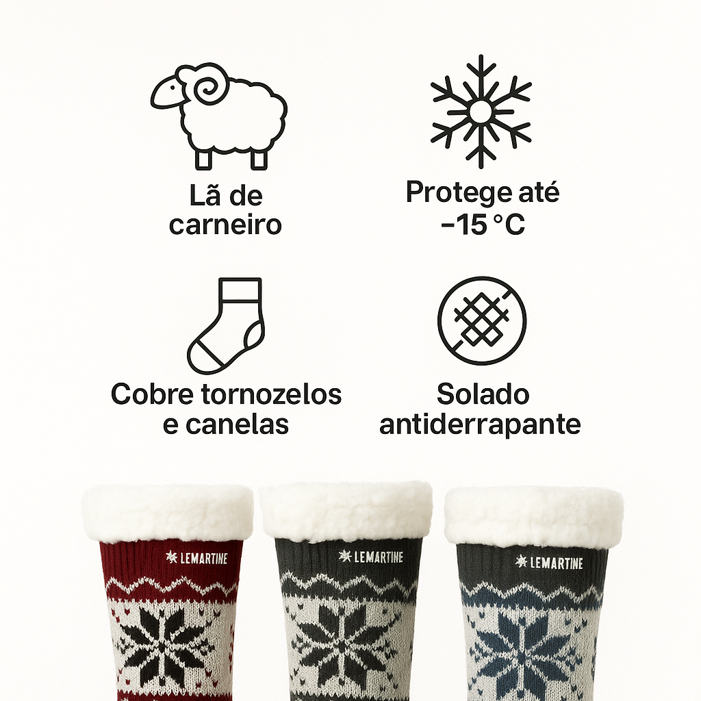 [COMPRE 4 LEVE 7] Kit Meias de Lã de Térmicas (OFERTA DE INVERNO)
