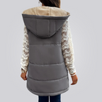 Colete Feminino Longo com Capuz Montevie
