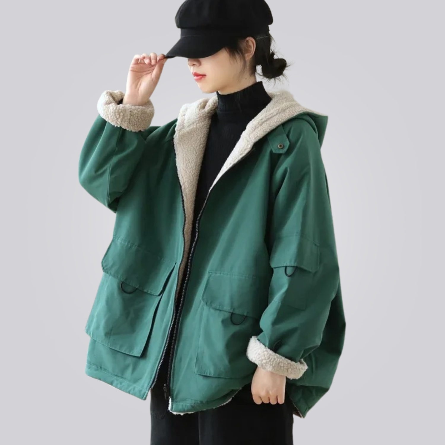 Jaqueta Parka Feminina Forrada