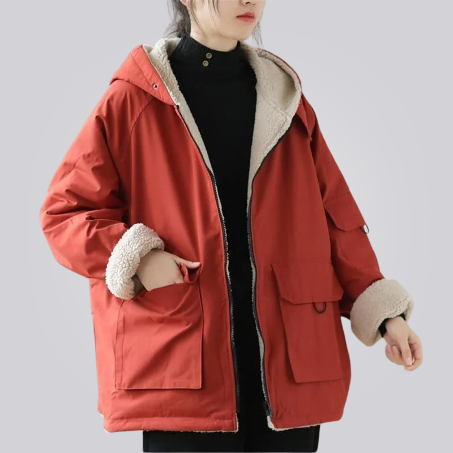 Jaqueta Parka Feminina Forrada