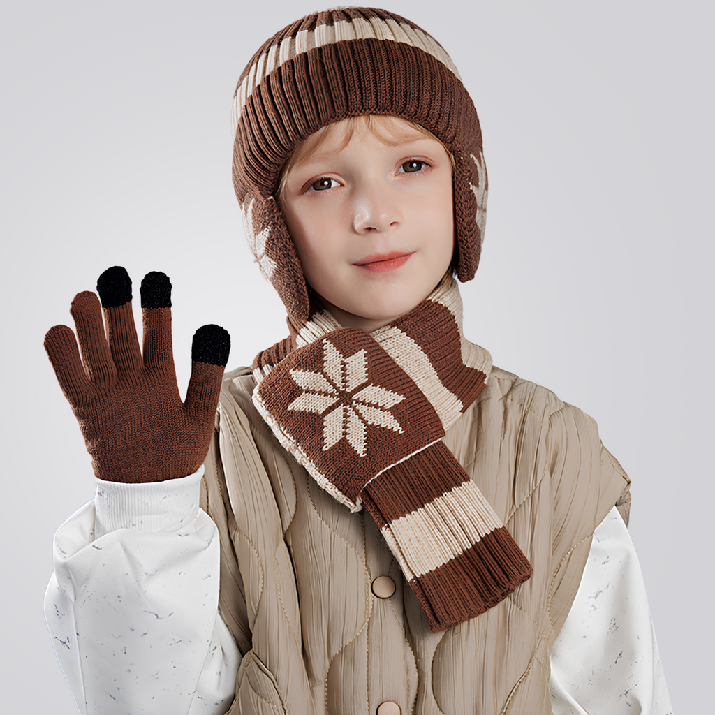 Kit Infantil de Inverno Snow Gorro, Cachecol e Luvas Montevie