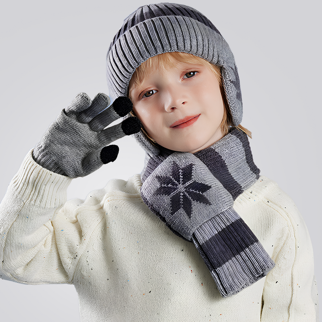 Kit Infantil de Inverno Snow Gorro, Cachecol e Luvas Montevie