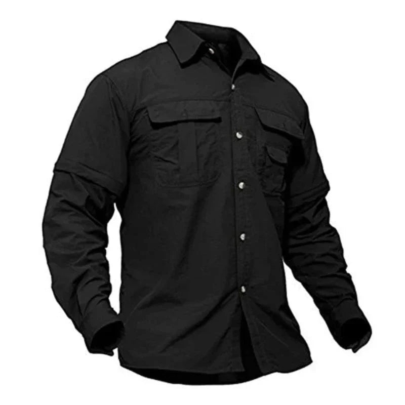 Camisa Masculina 2 em 1 Com Bolsos Montevie