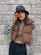Colete Curto Puffer Feminino Montevie