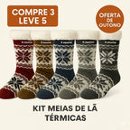 [COMPRE 3 LEVE 5] Kit Meias de Lã Térmicas (OFERTA DE INVERNO)